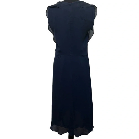 Comptoir Des Cotonniers 100% Silk Dress Navy Blue Size 38 (French) - Picture 4 of 6